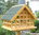 XXL Fachwerk Vogelhaus mit grünen Bitumenschindeln